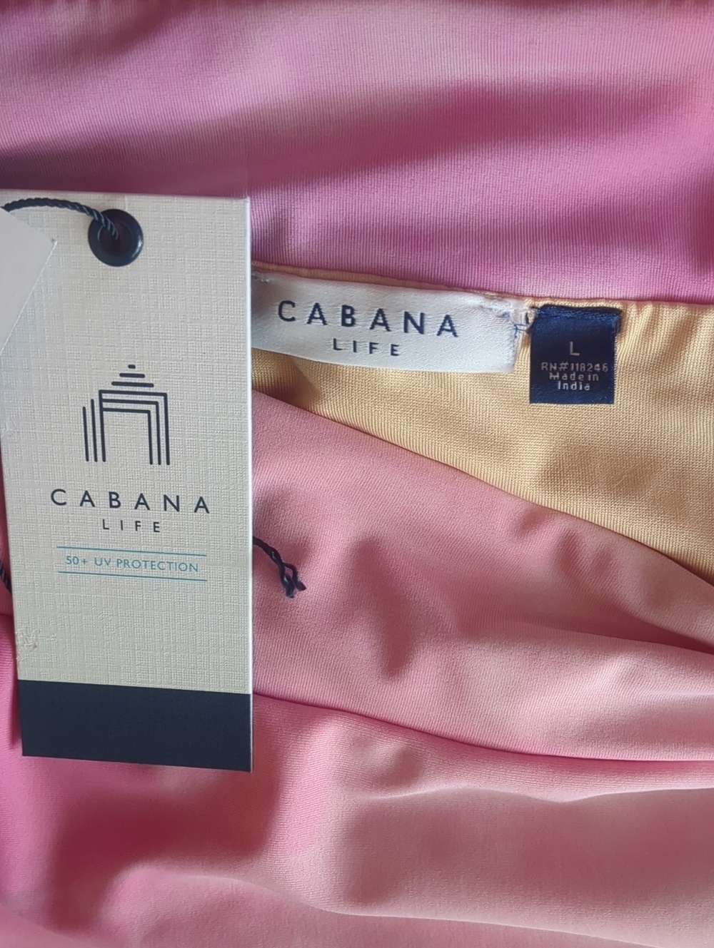 Cabana Life Pink Tie-Dye Slit Swim 11" Circle Skater Skirt UPF 50+ Size M - Picture 4 of 9